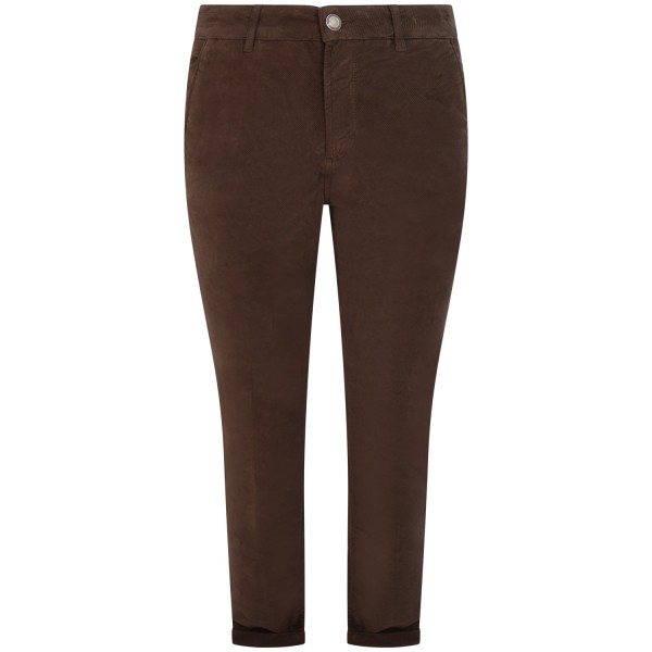 Pantalone marrone 'CHINOS SAND' in velluto per uomo