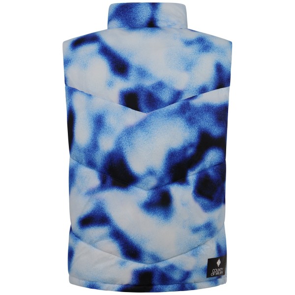 Gilet azzurro con fantasia per uomo