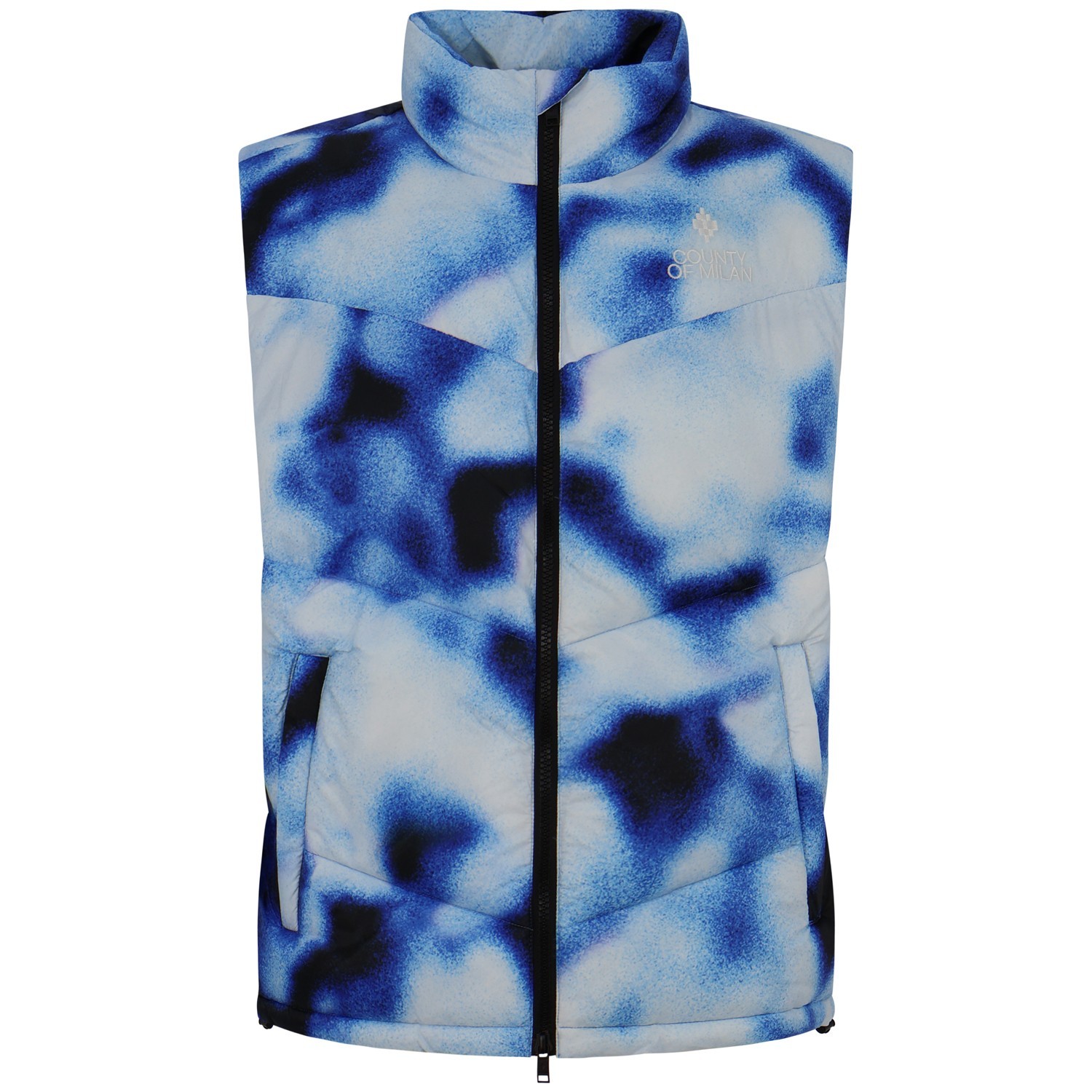 Gilet azzurro con fantasia per uomo 2