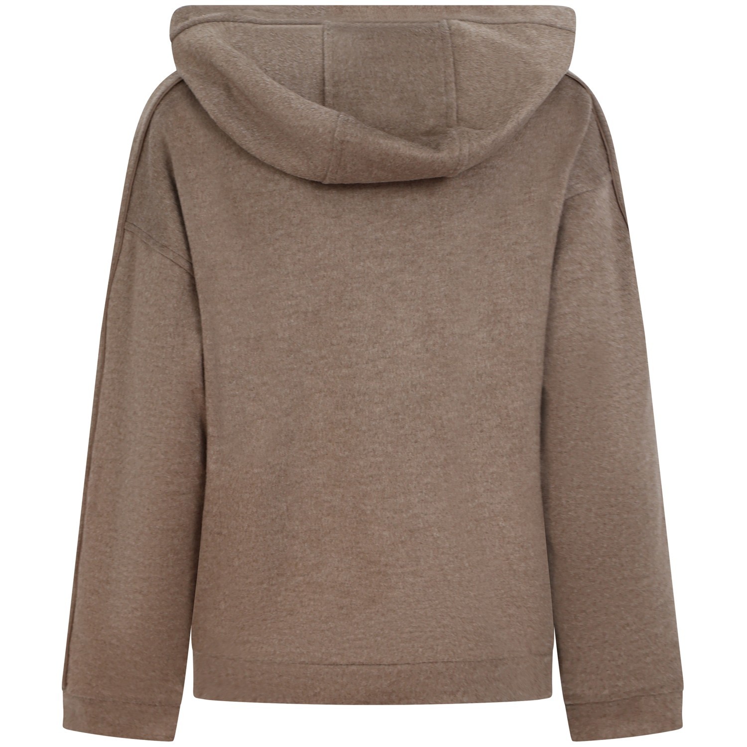 Maglione marrone con cappuccio  per donna 2