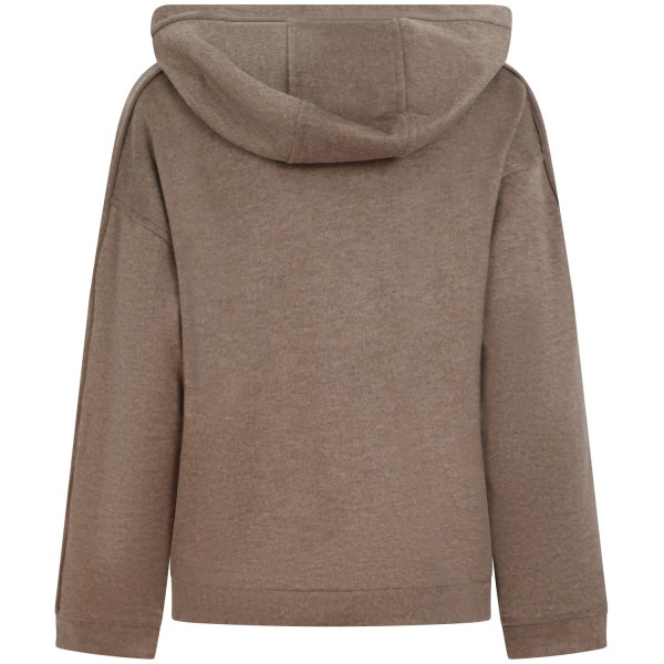 Maglione marrone con cappuccio  per donna