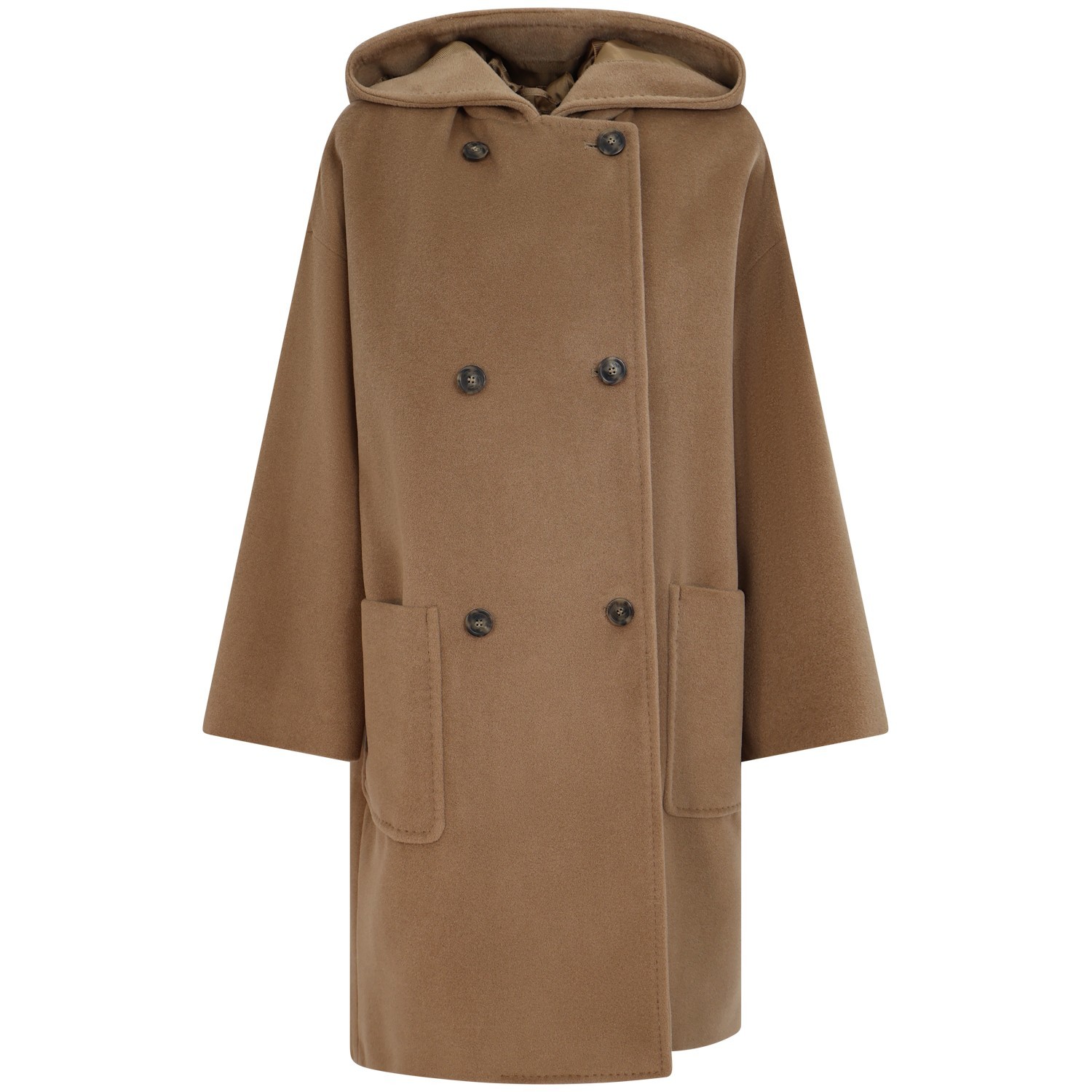 Cappotto beige con cappuccio  per donna