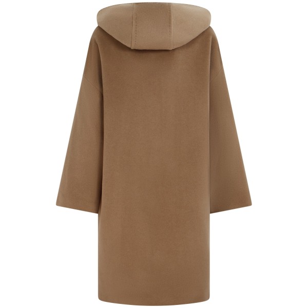 Cappotto beige con cappuccio  per donna