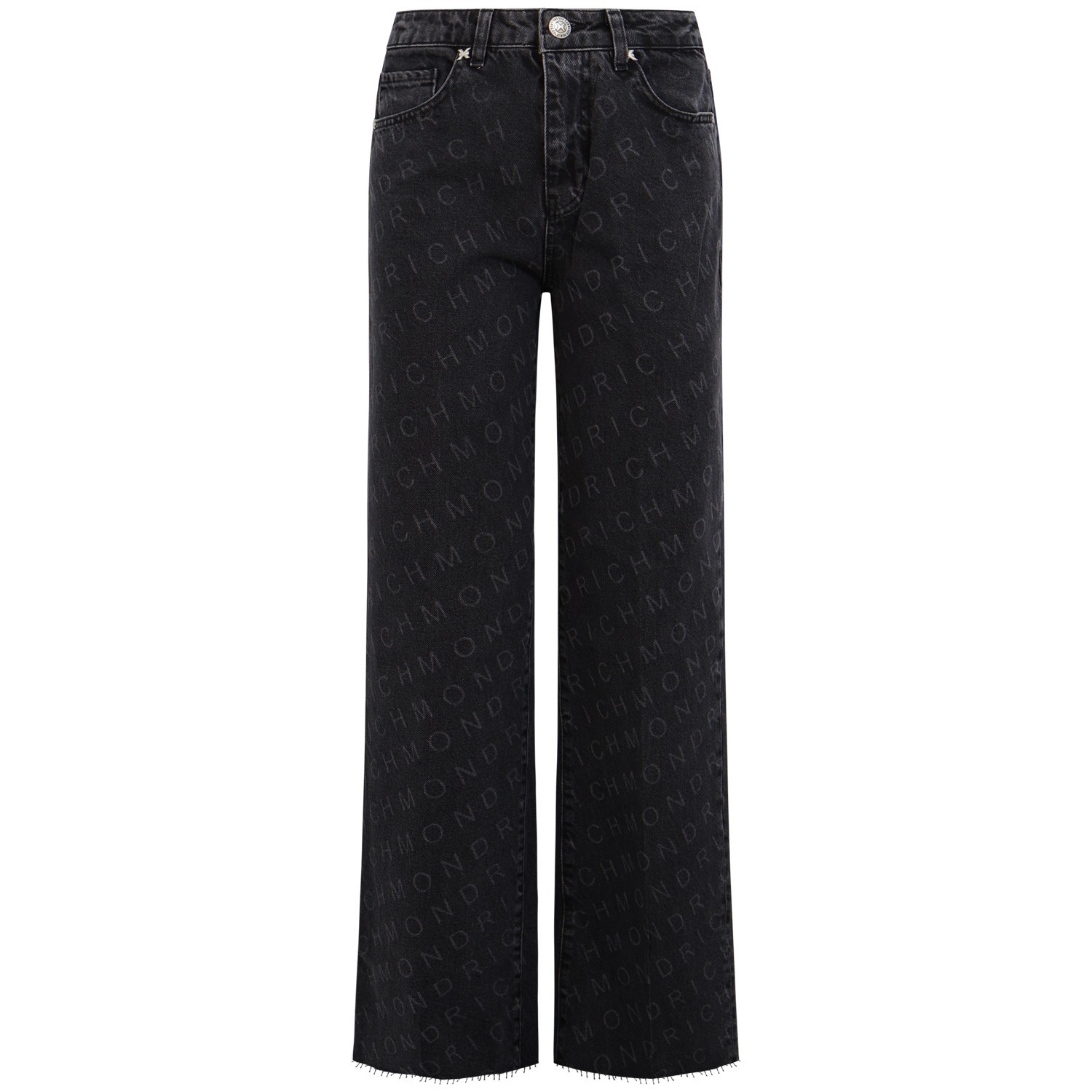 Jeans nero logato per donna