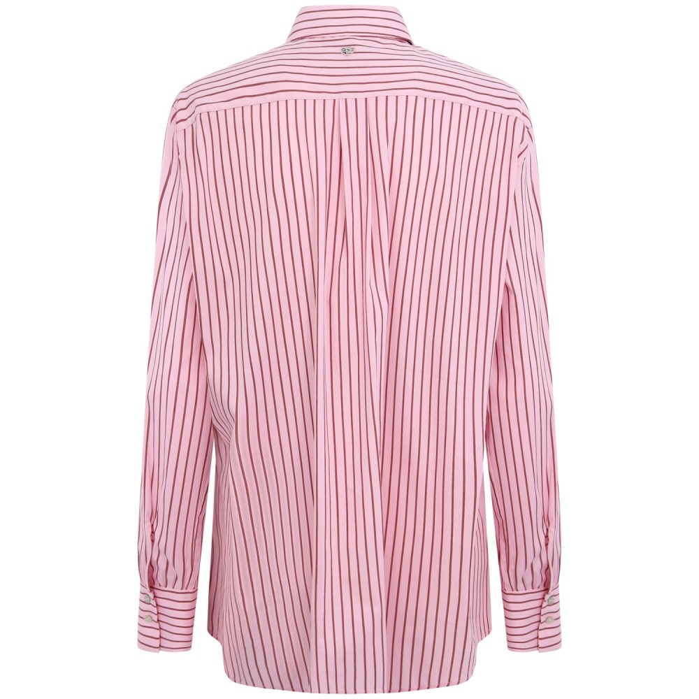 Camicia  a righe rosa per donna