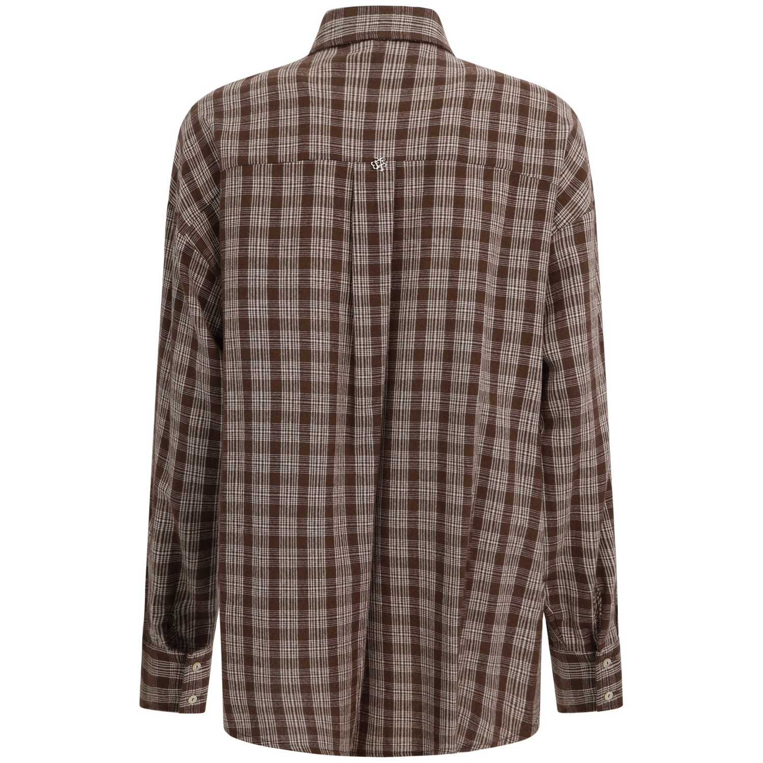 Camicia a quadri marrone per donna 2
