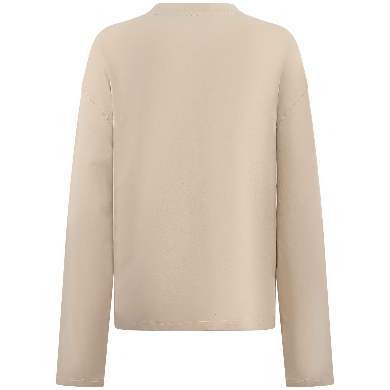 T-shirt beige manica lunga per donna 2