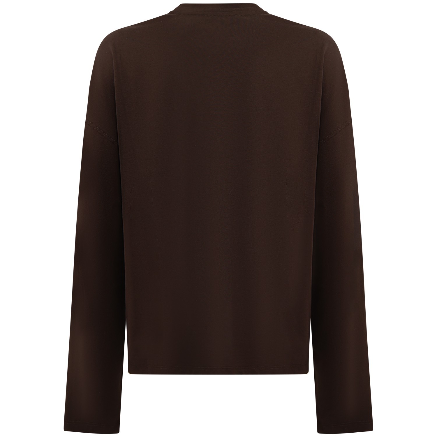 T-shirt marrone manica lunga per donna 2