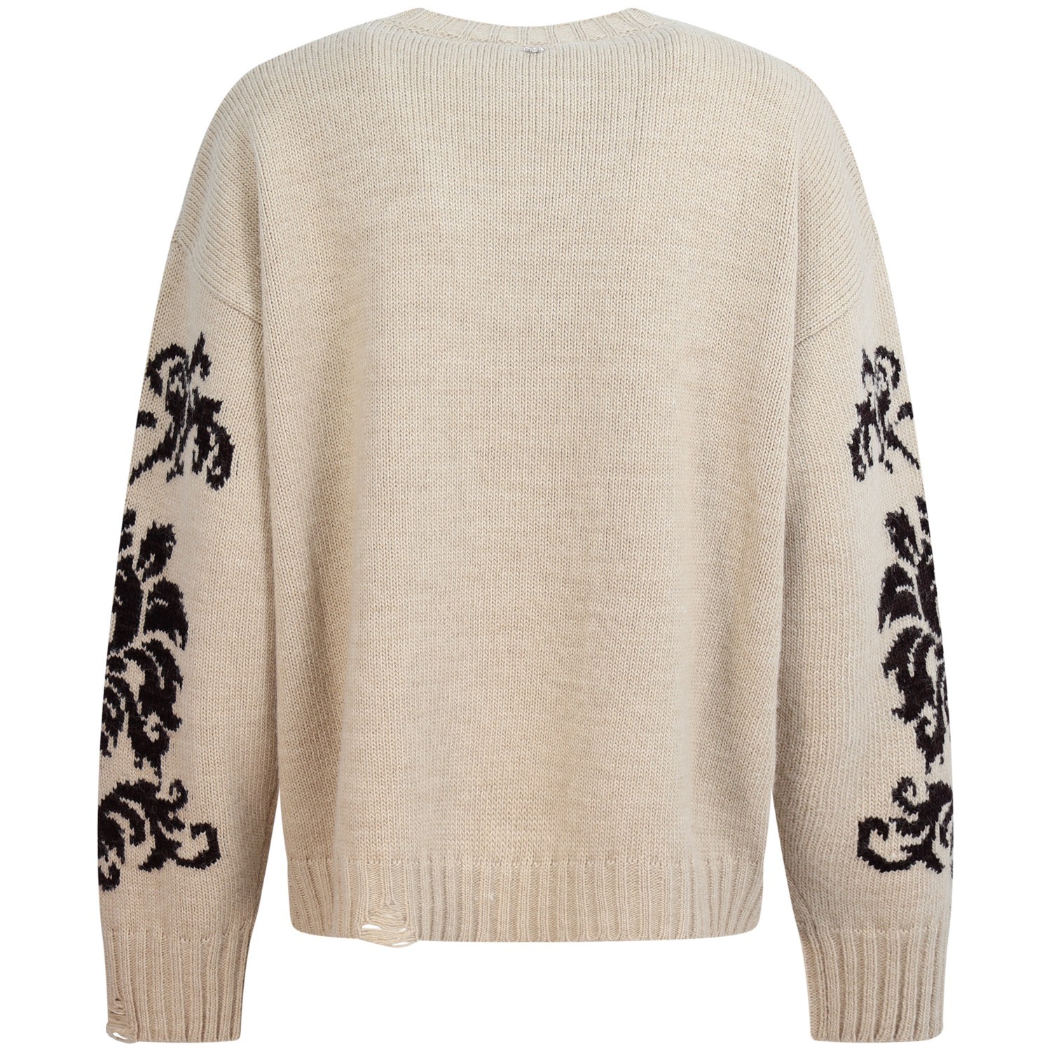 Maglione beige con fantasia marrone per donna 2