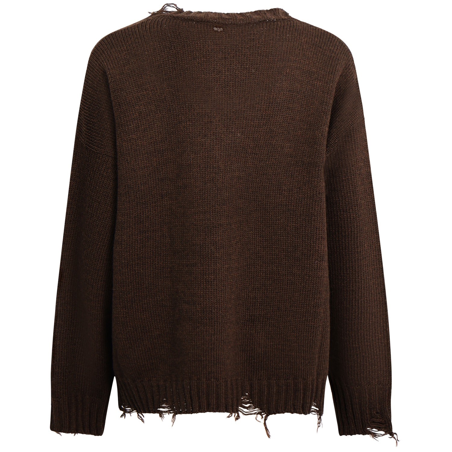 Maglione marrone con numero davanti per donna 2