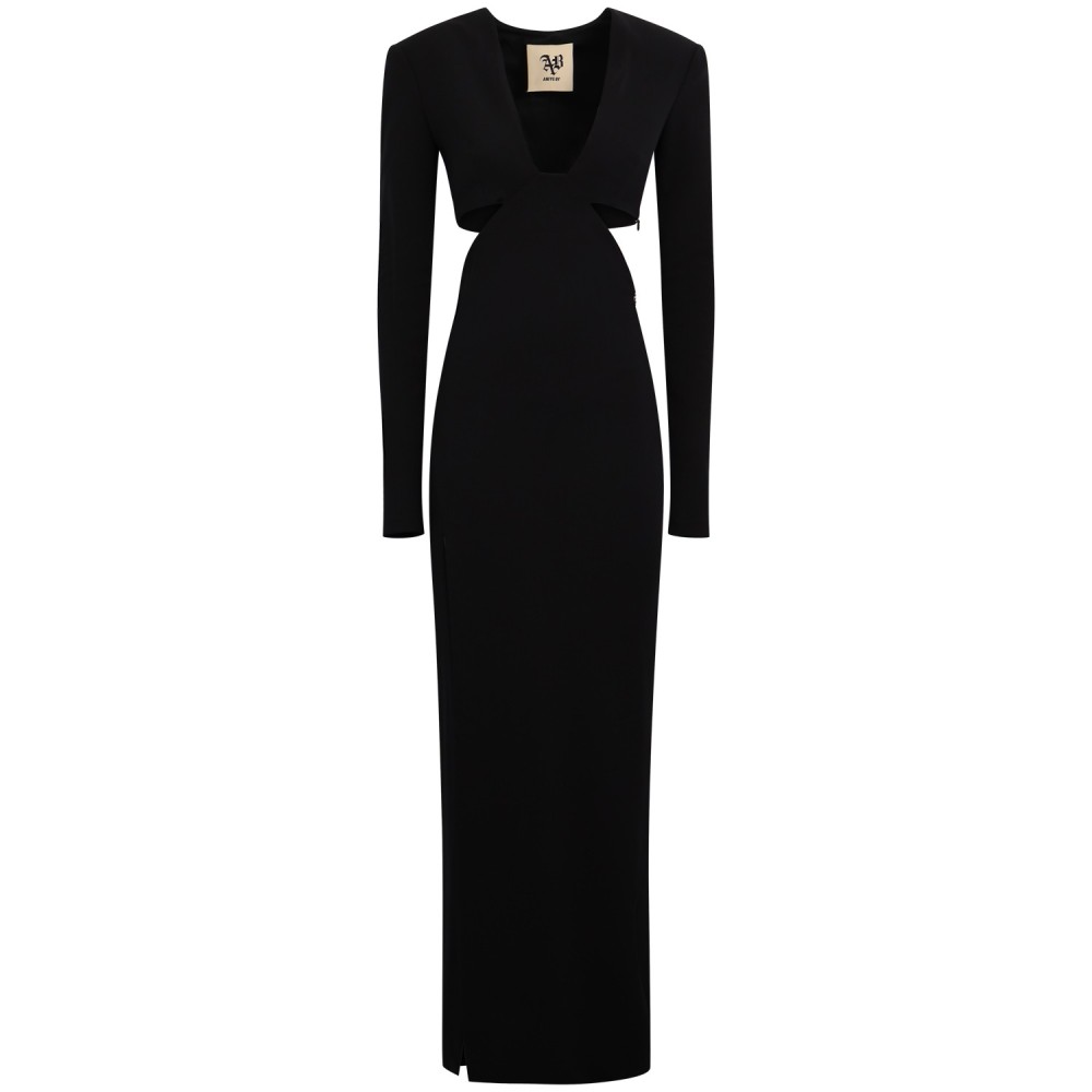 Abito nero con cut out per donna