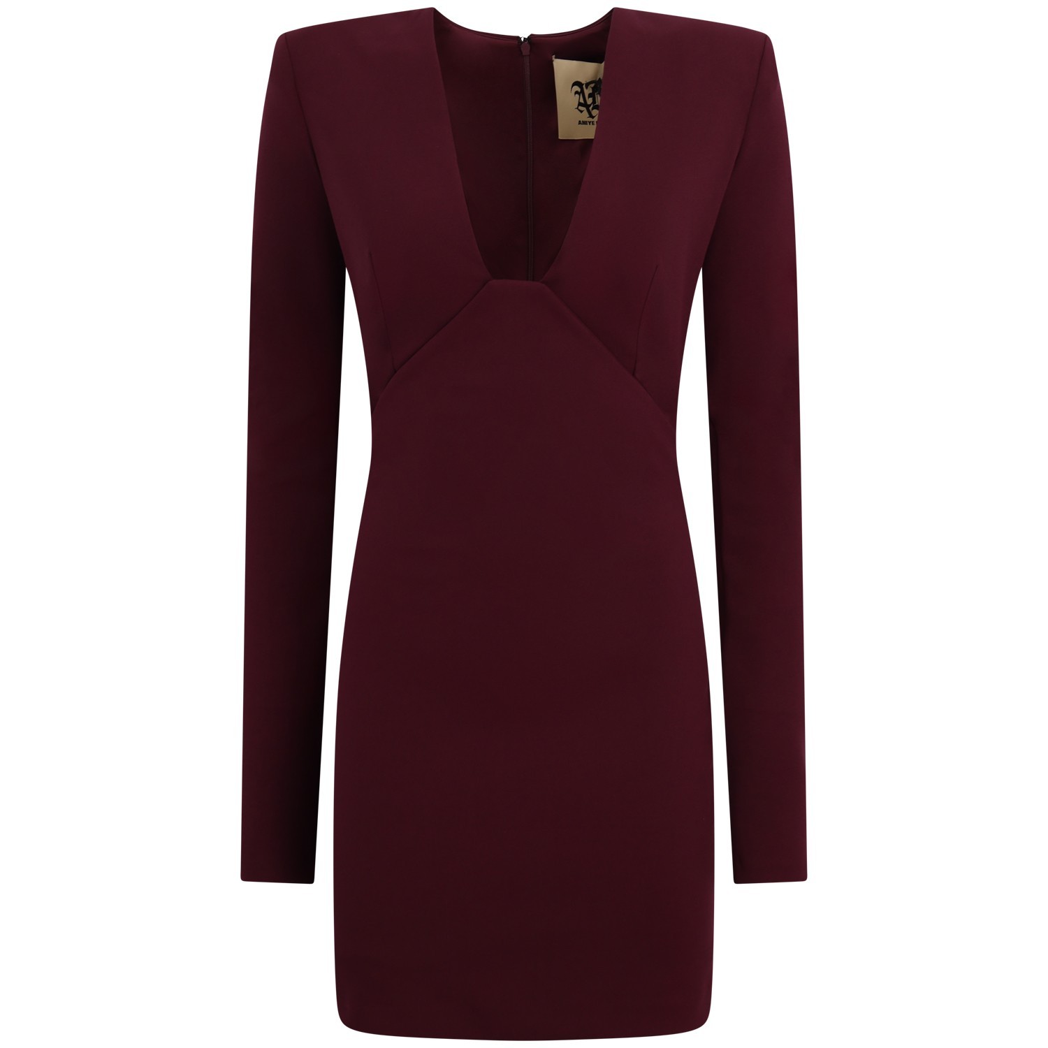 Abito corto tubino bordeaux per donna