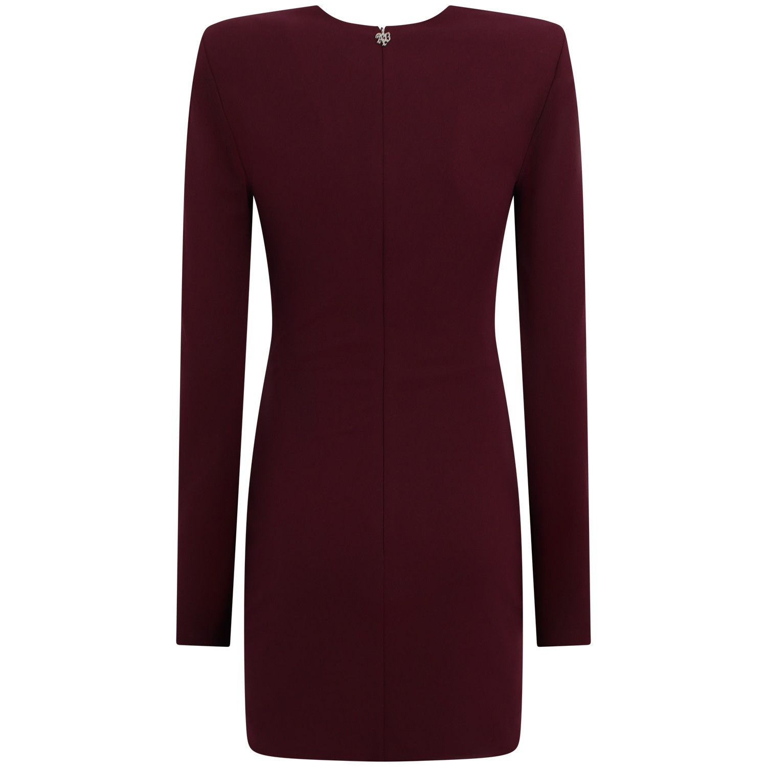 Abito corto tubino bordeaux per donna 2