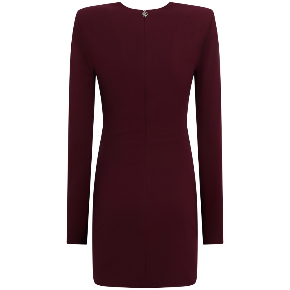 Abito corto tubino bordeaux per donna