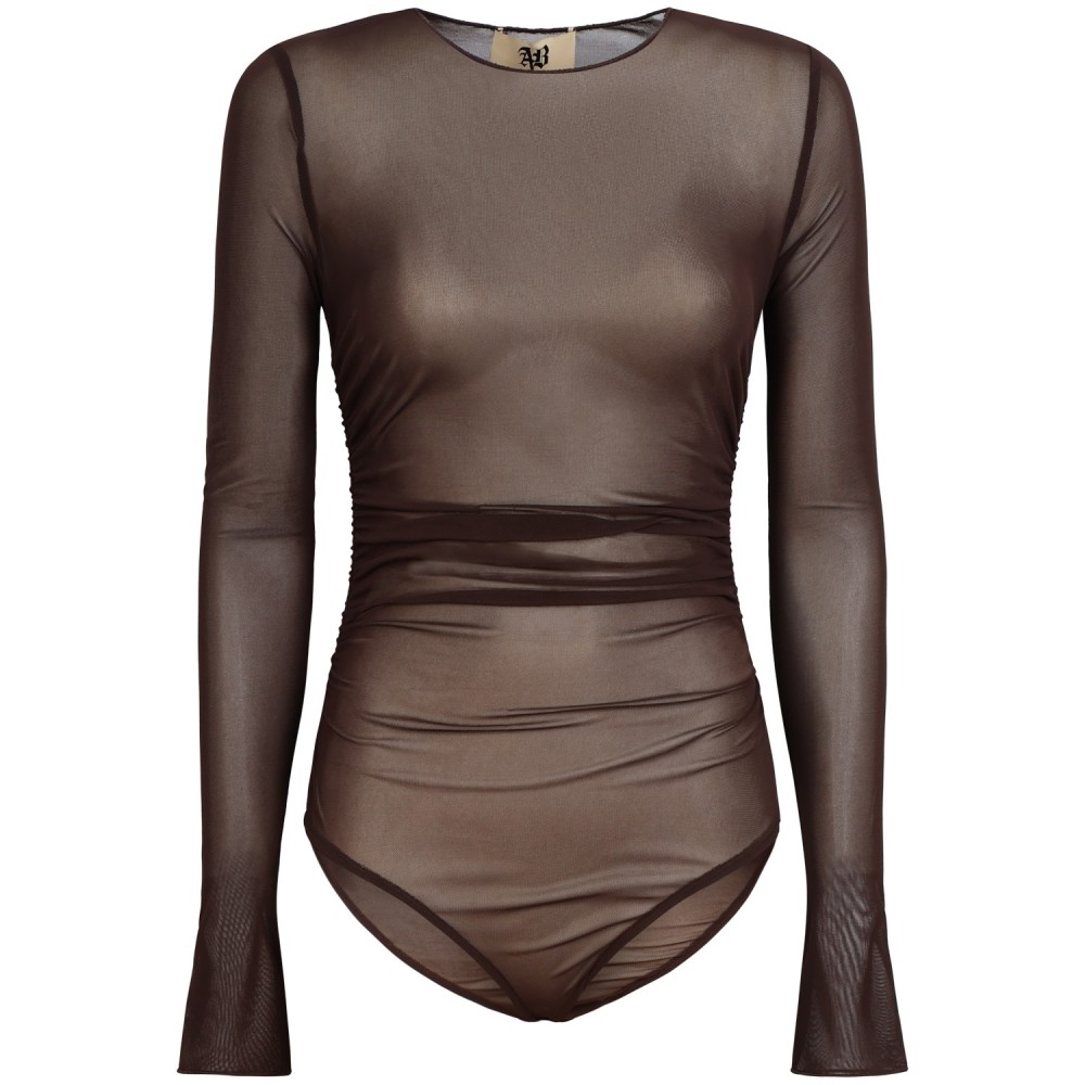 Body marrone per donna