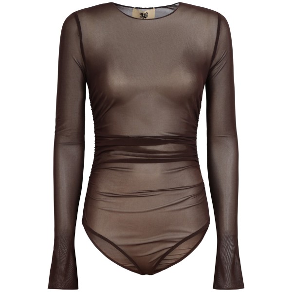 Body marrone per donna