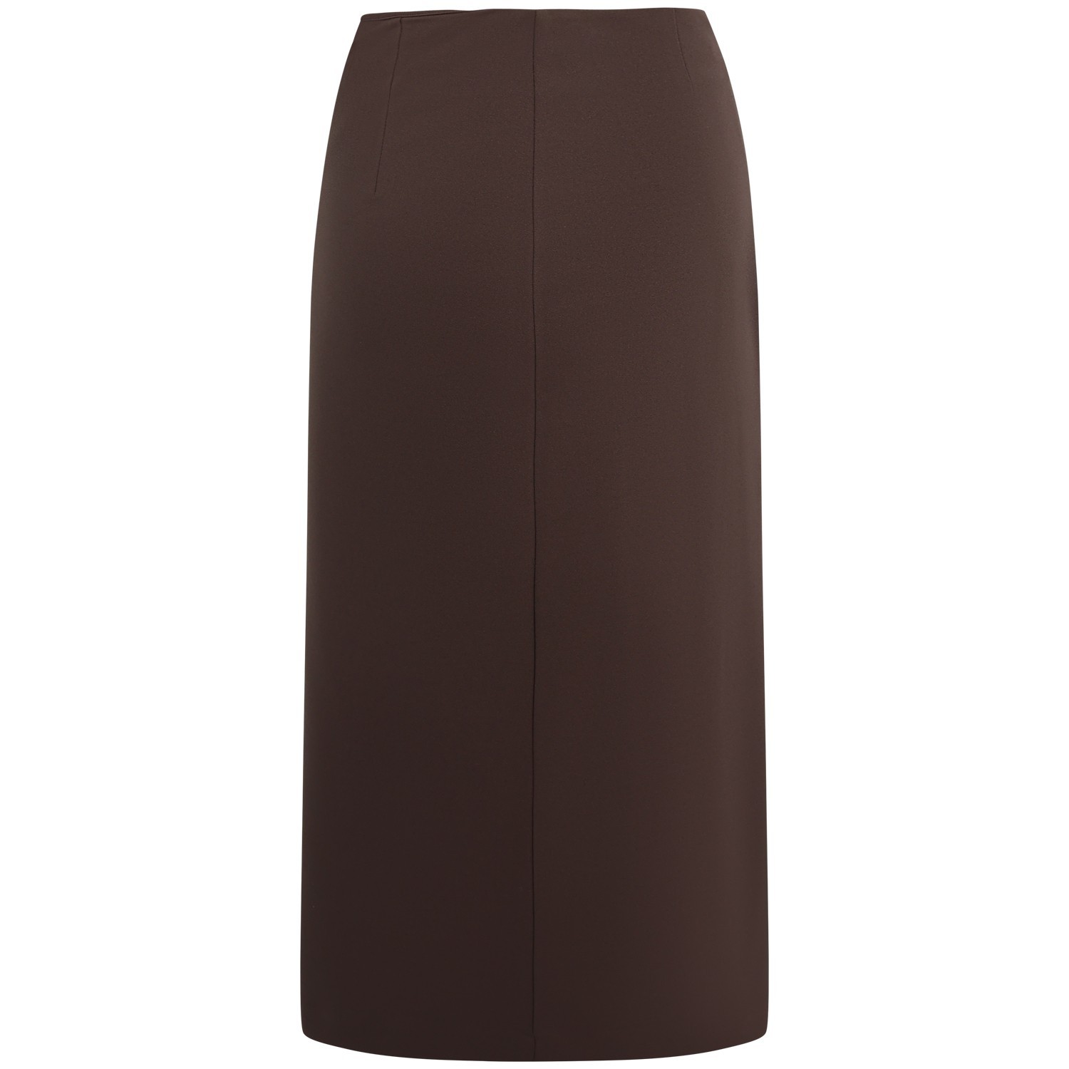 Gonna a tubino con spacco  marrone per donna 2