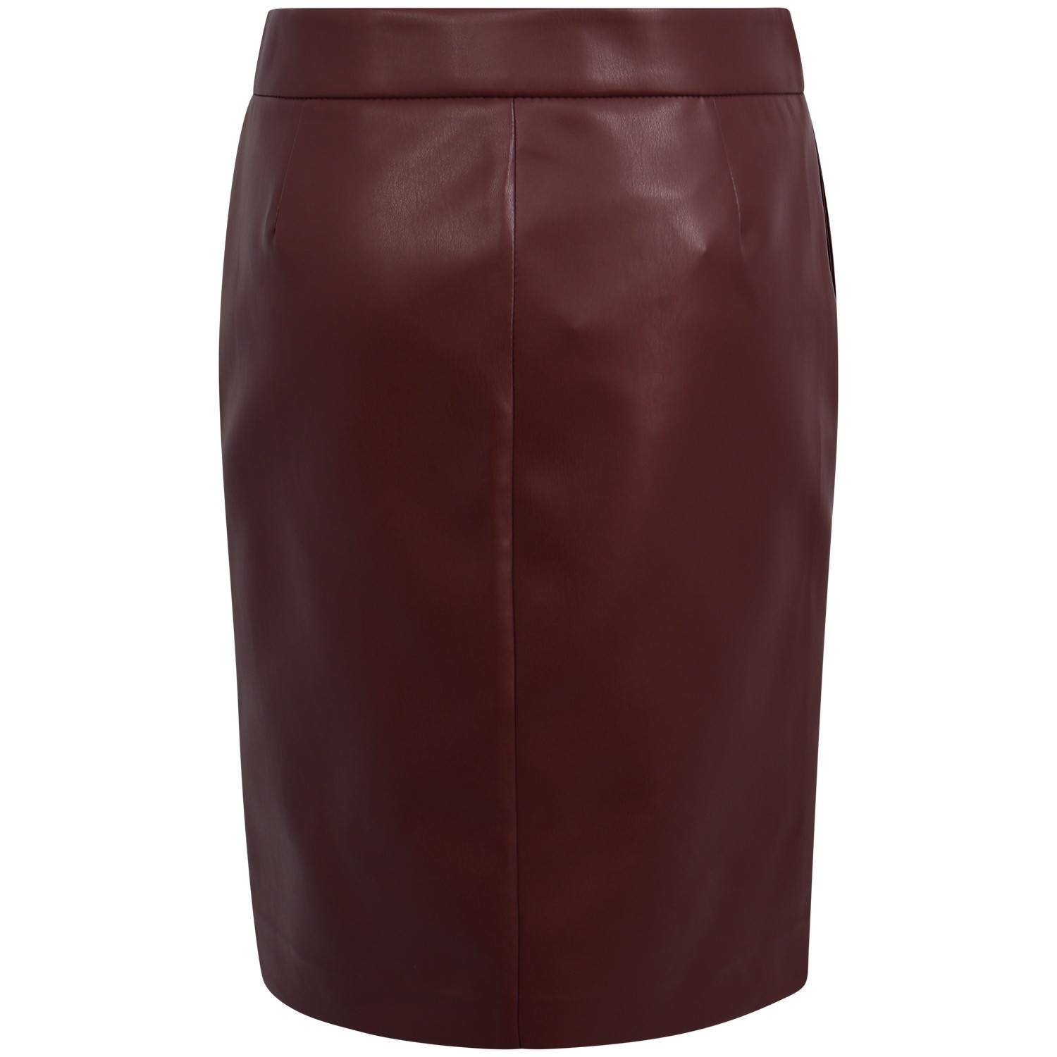 Gonna in ecopelle bordeaux per donna 2