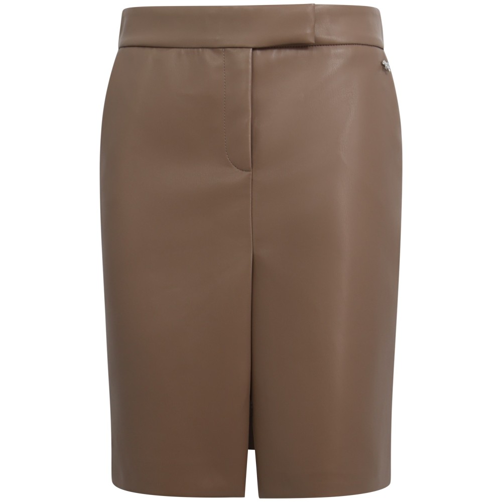 Gonna in ecopelle bordeaux per donna