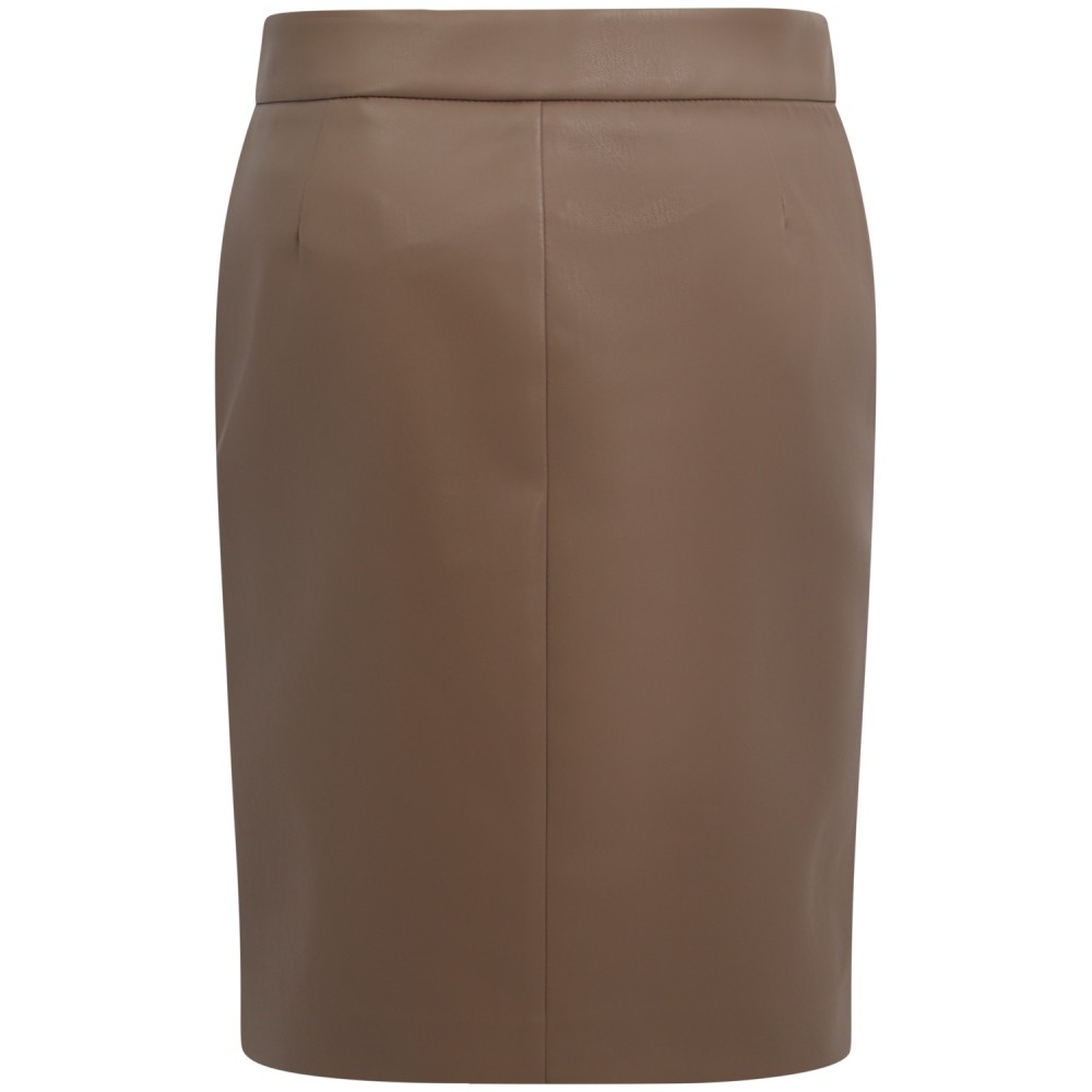 Gonna in ecopelle bordeaux per donna
