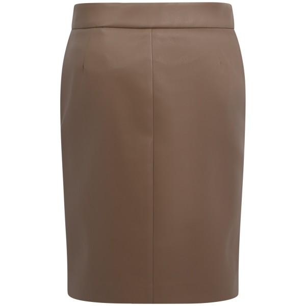 Gonna in ecopelle bordeaux per donna