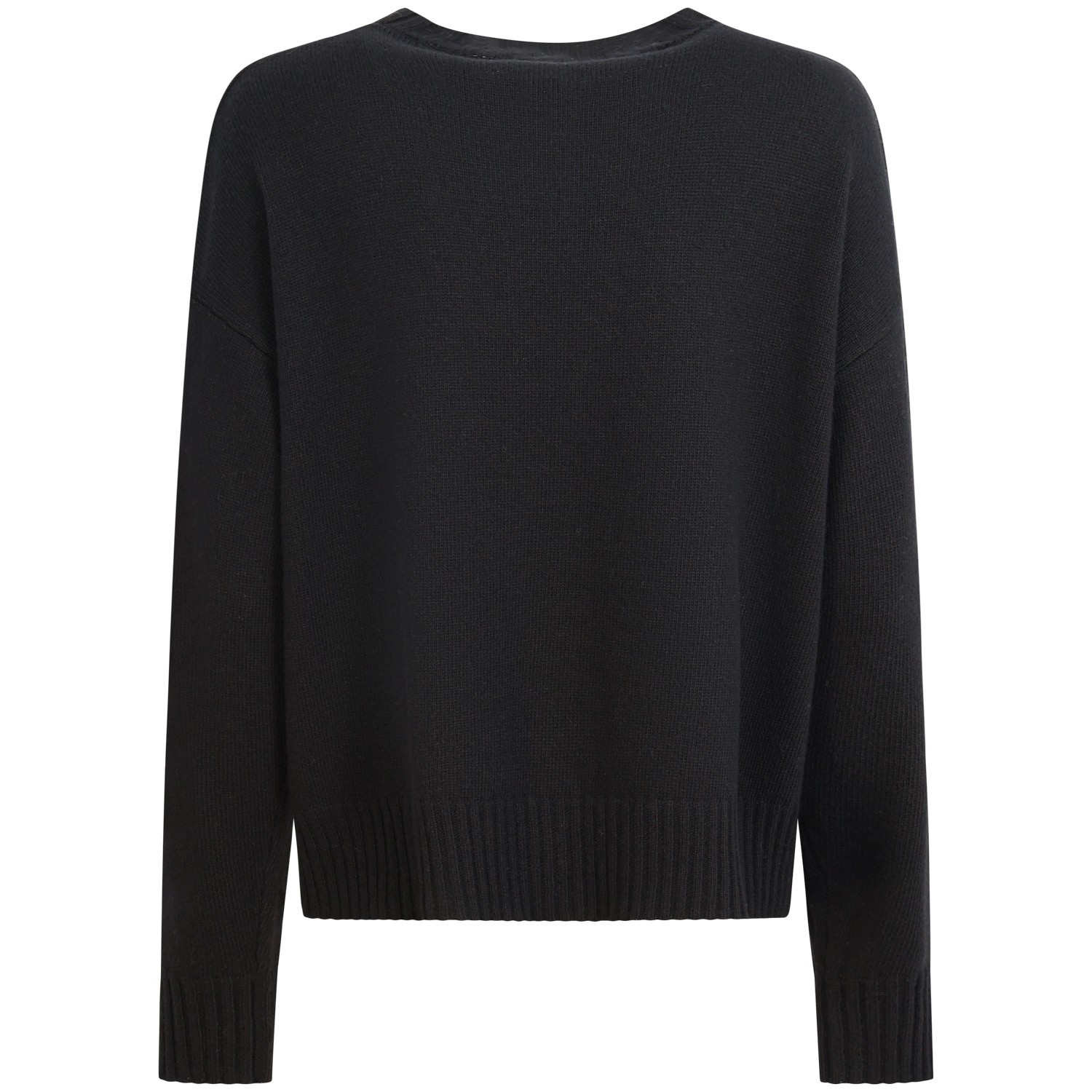 Maglione nero con logo per donna 2