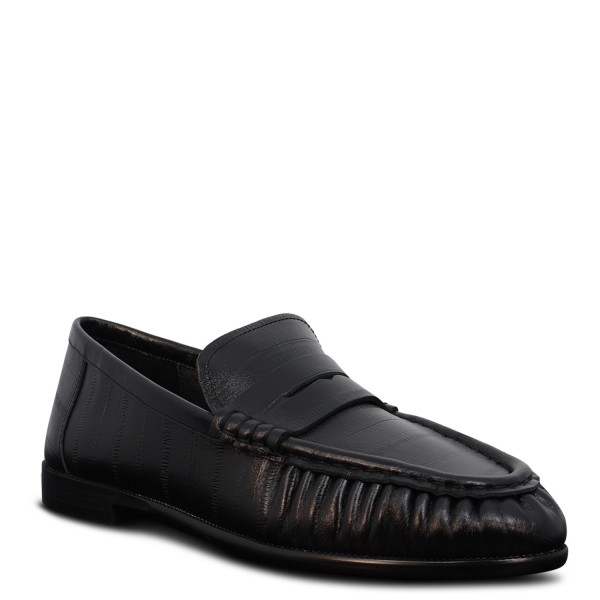 Mocassino nero  per donna