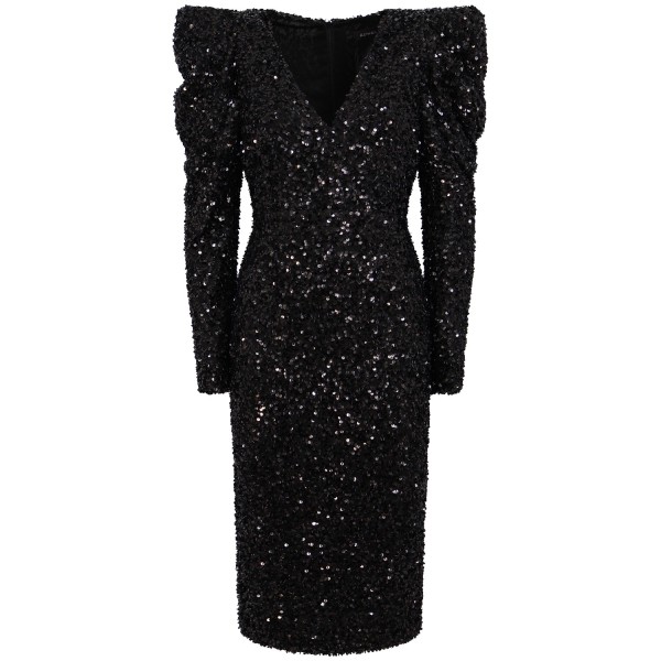 Abito paillettes nero per donna