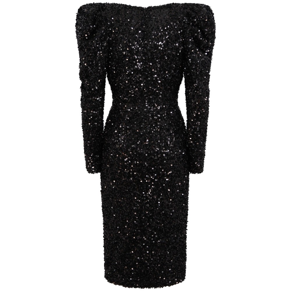 Abito paillettes nero per donna