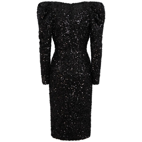 Abito paillettes nero per donna