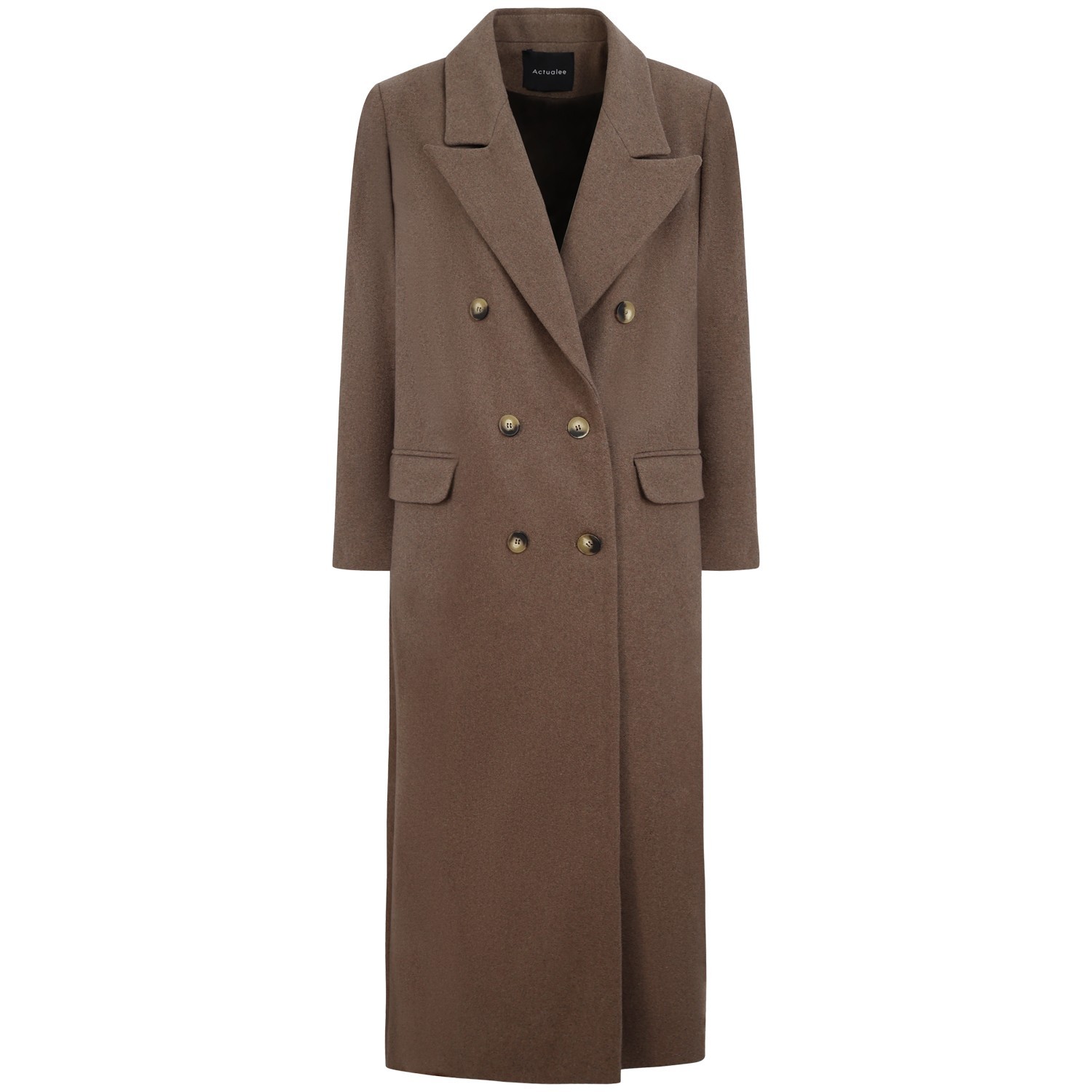 Cappotto lungo marrone per donna