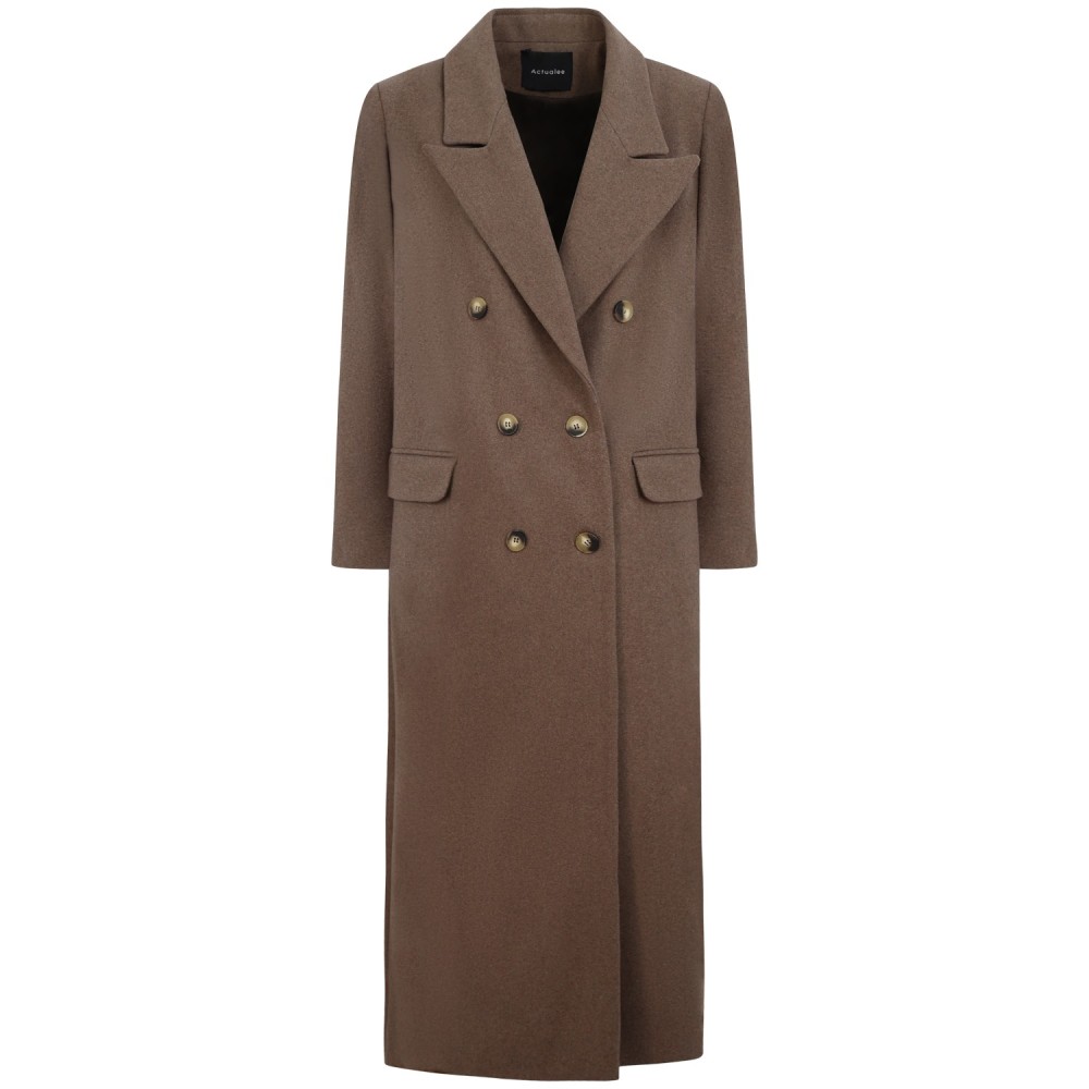Cappotto lungo marrone per donna
