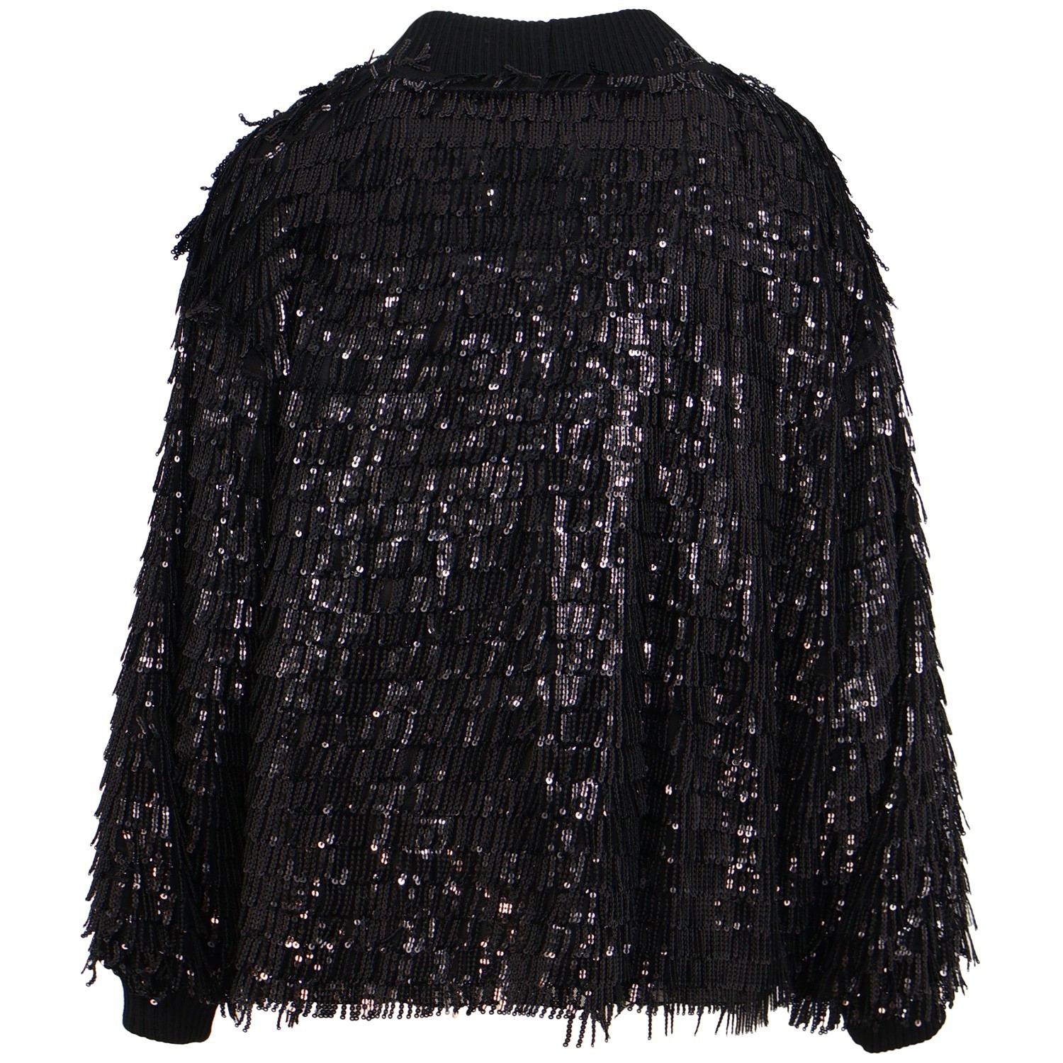 Giacca con lustrini nera per donna 2