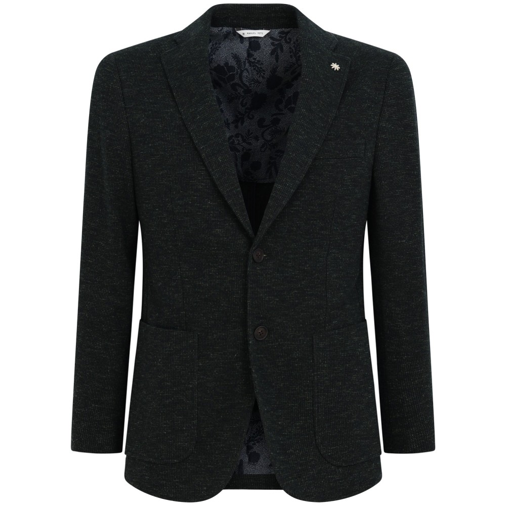 Giacca verde con micro fantasia per uomo