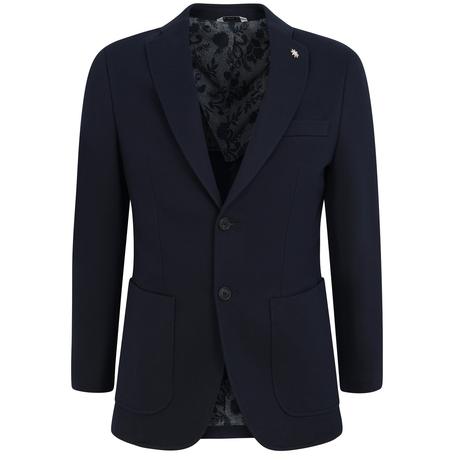 Giacca blu con micro lavorazione per uomo