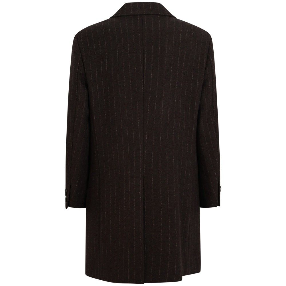 Cappotto marrone con mini logo per uomo