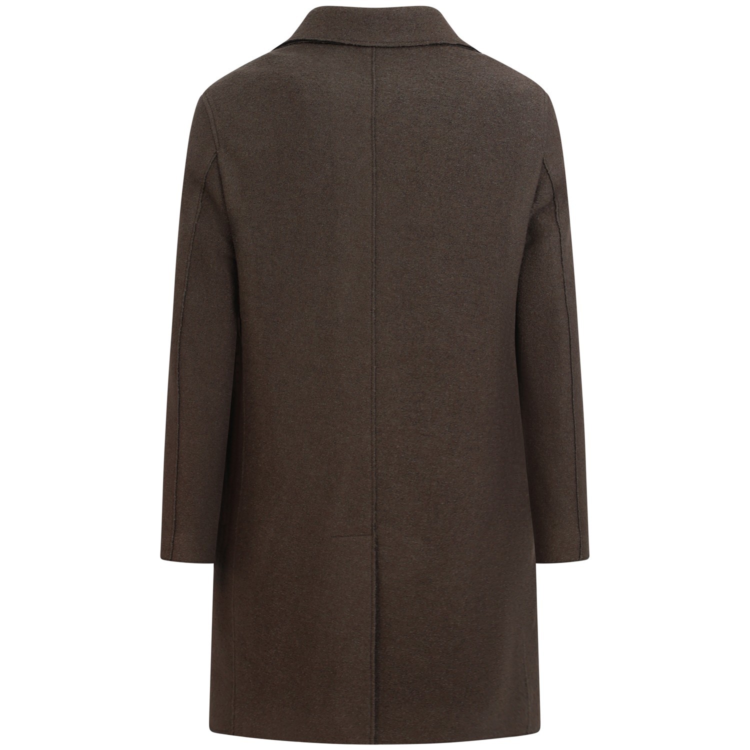 Cappotto marrone trama boucle per uomo 2