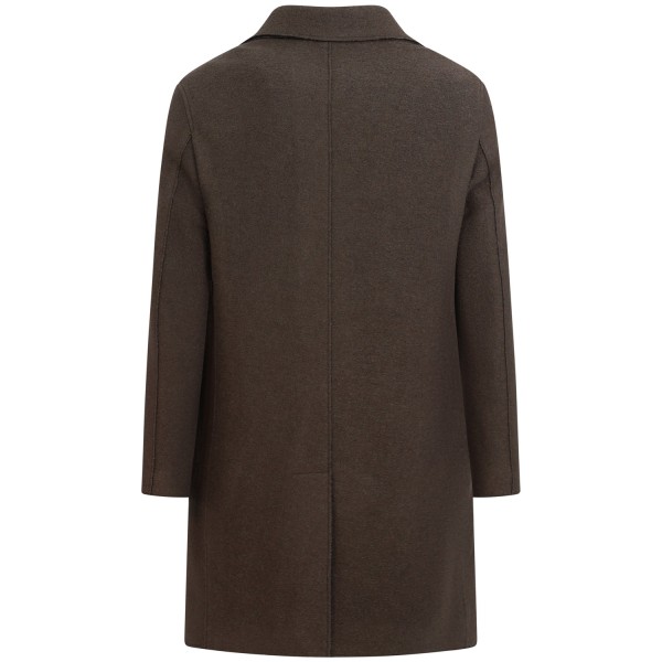 Cappotto marrone trama boucle per uomo