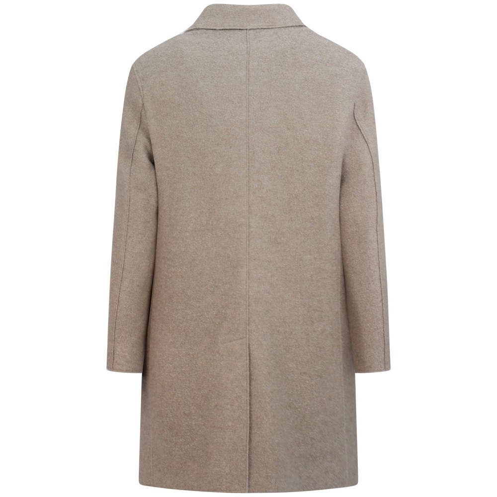 Cappotto beige trama boucle per uomo