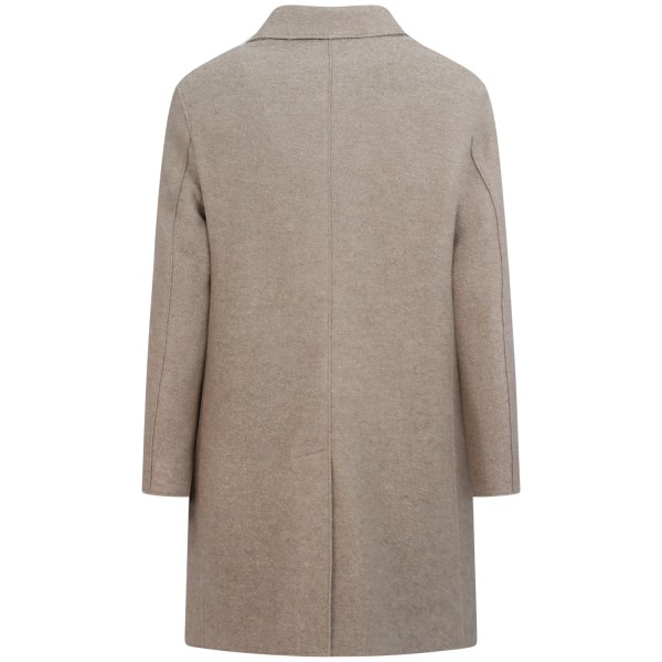 Cappotto beige trama boucle per uomo