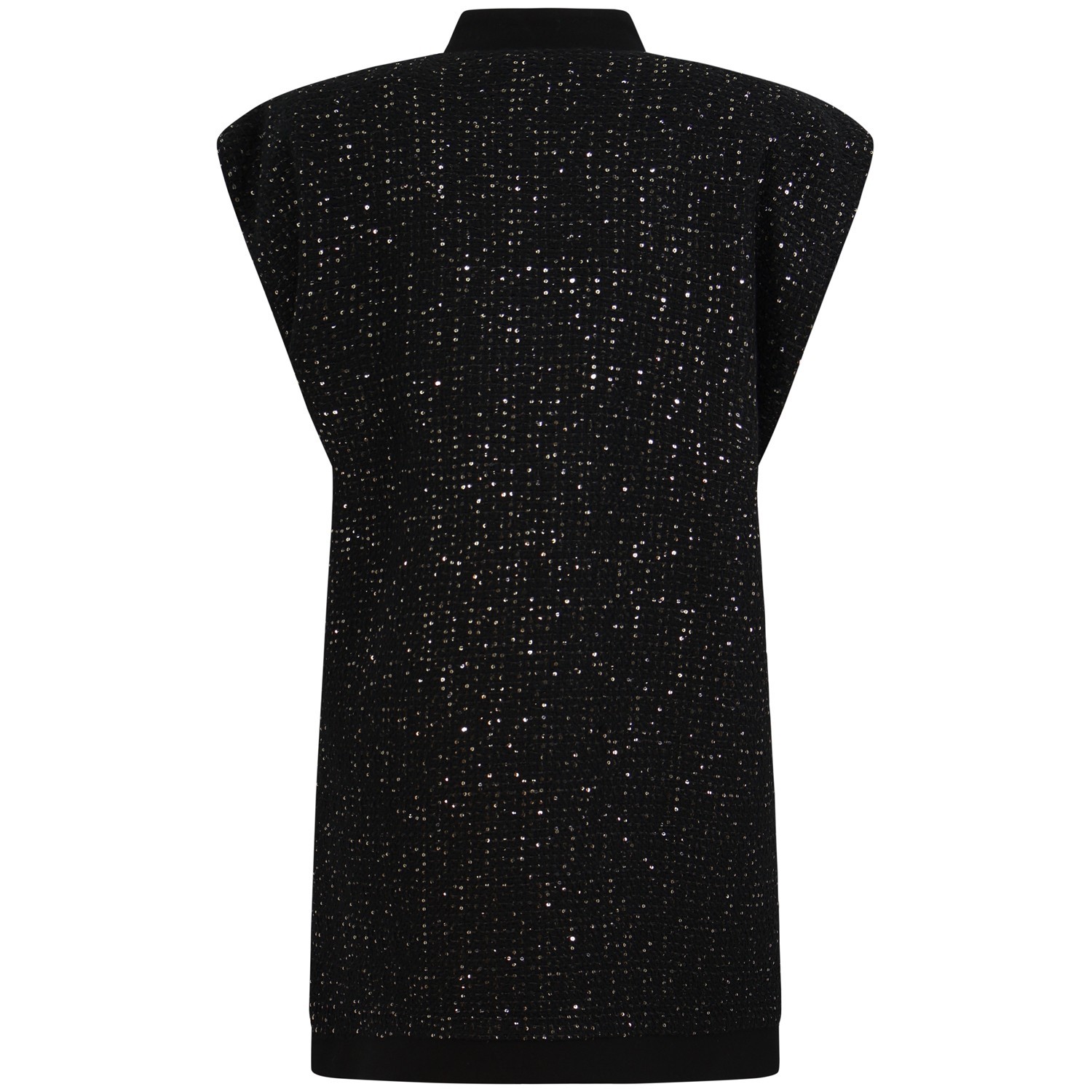 Gilet in maglia nero per donna 2