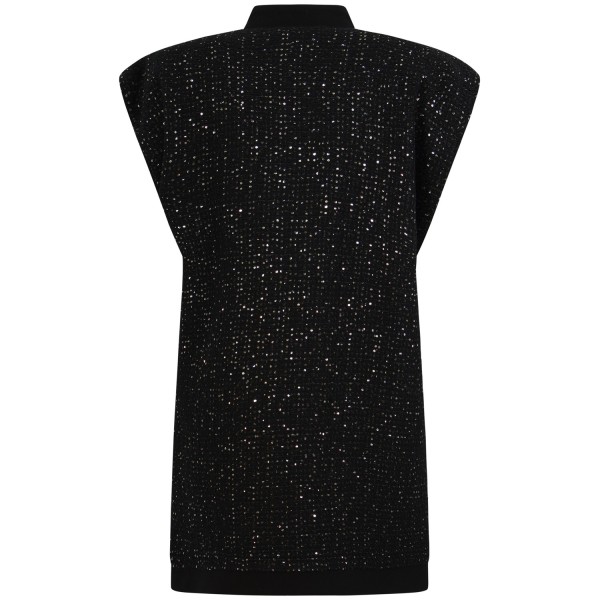 Gilet in maglia nero per donna