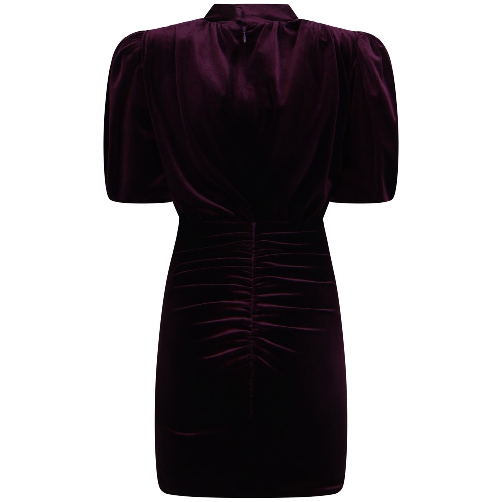 Abito in velluto bordeaux per donna