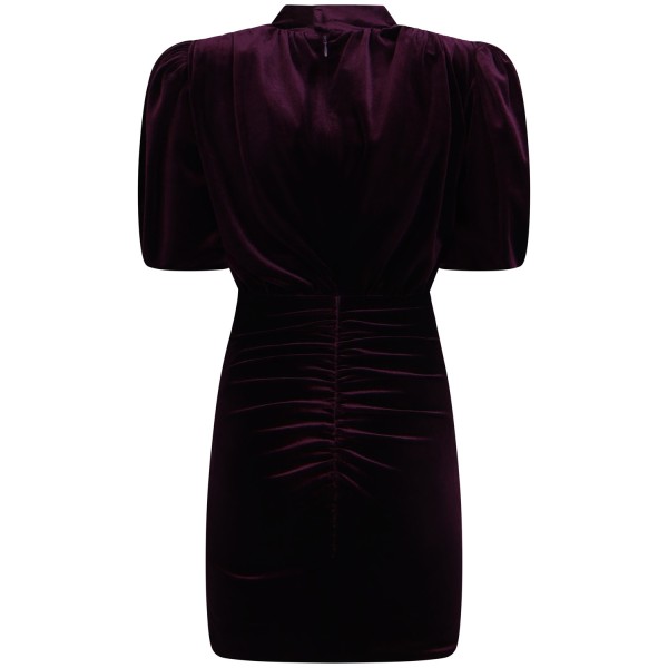 Abito in velluto bordeaux per donna