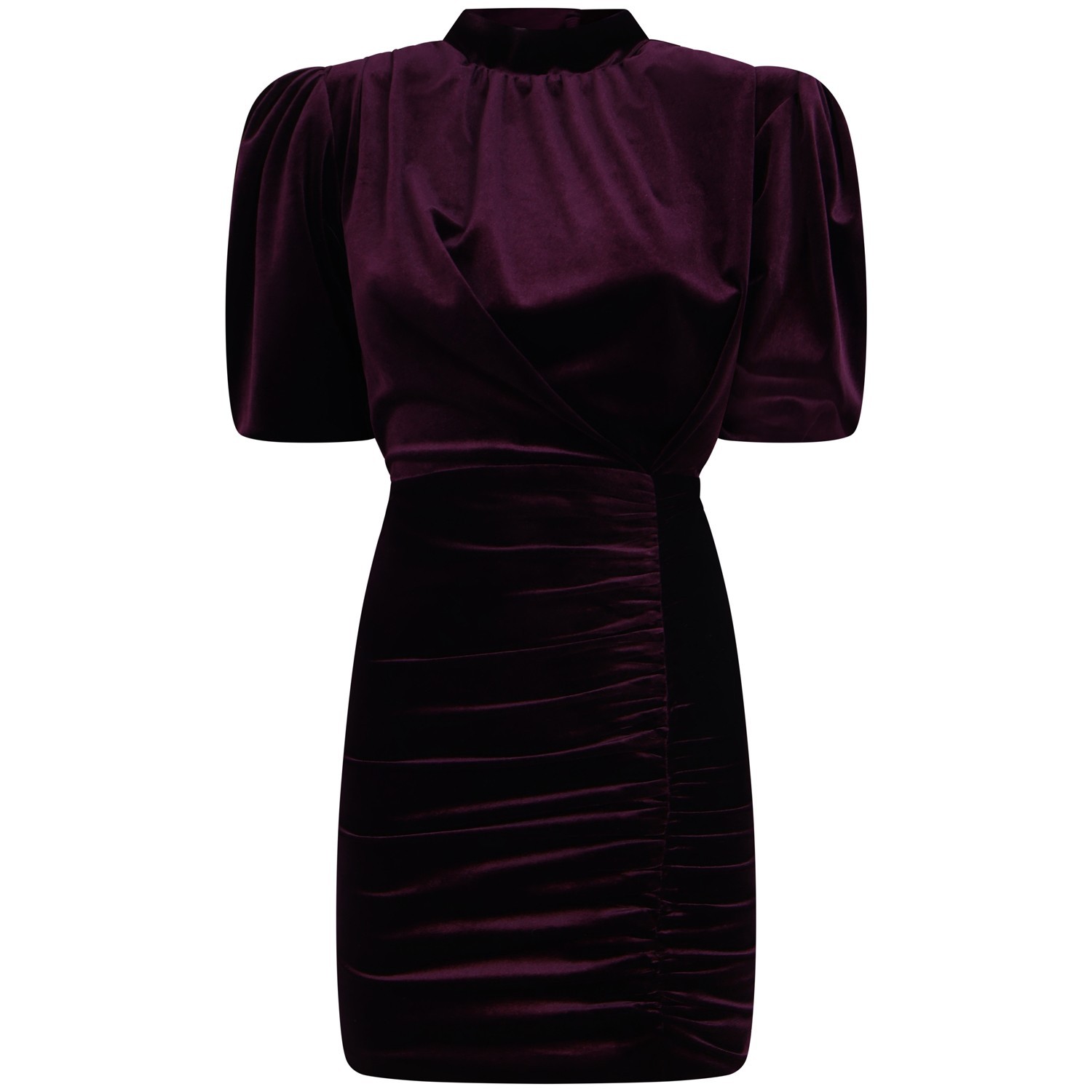 Abito in velluto bordeaux per donna