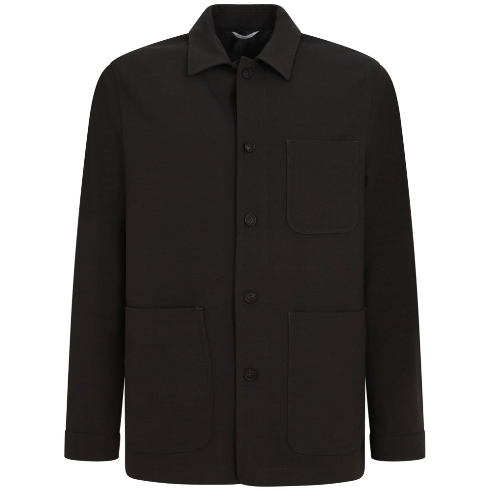 Giacca camicia marrone per uomo