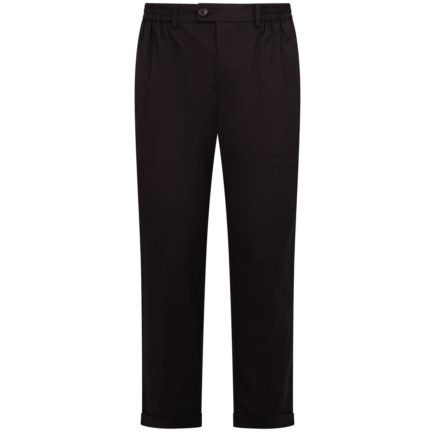 Pantalone marrone con mini logo per uomo