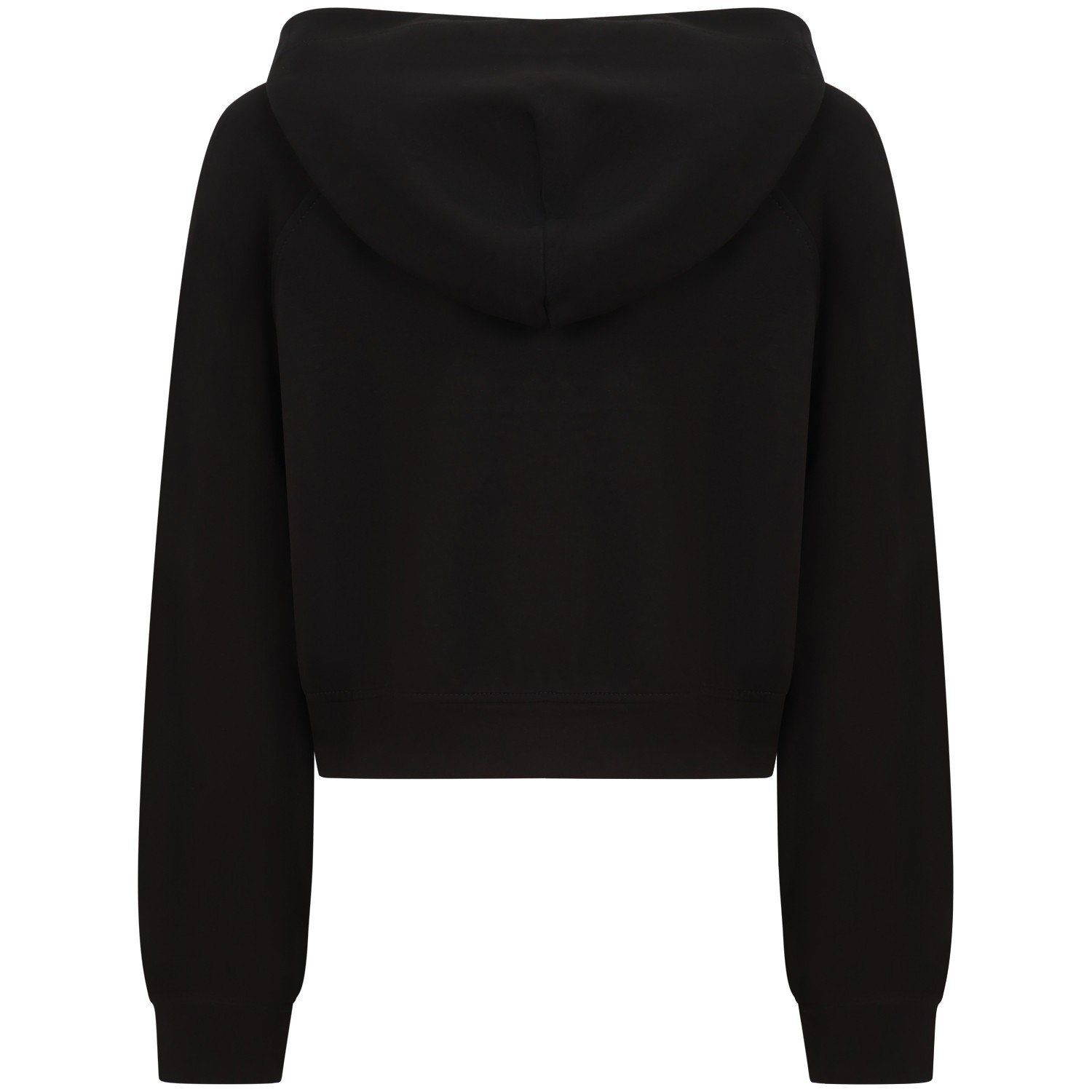 Felpa crop con logo centrale nera per donna 2