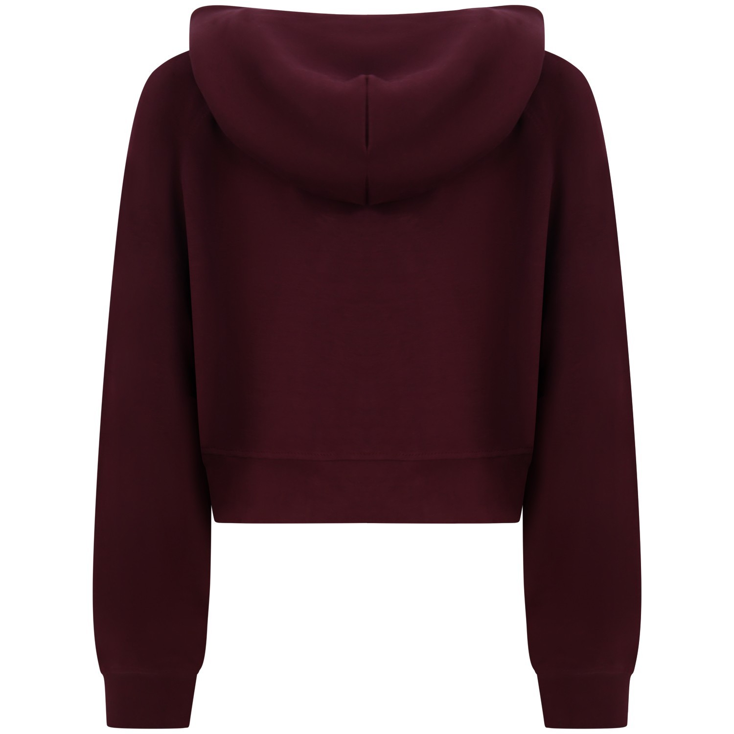 Felpa crop con logo centrale bordeaux per donna 2