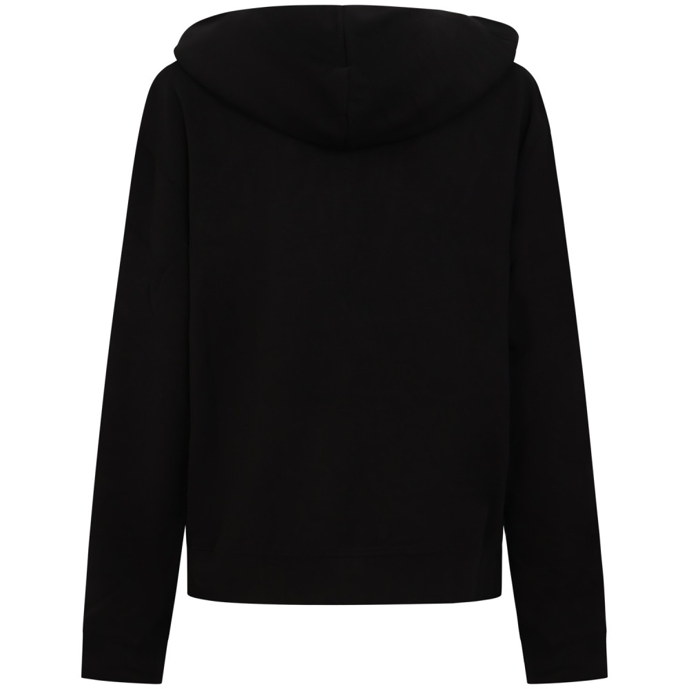 Felpa con zip nera per donna